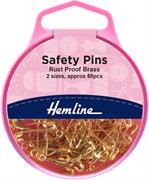 Rust Proof Brass Pins Safety, 50 pack  